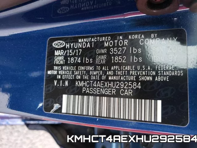 KMHCT4AEXHU292584 фото 2