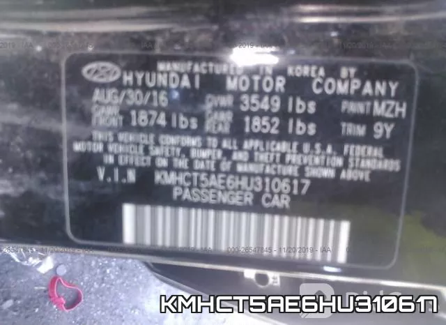 KMHCT5AE6HU310617 фото 10