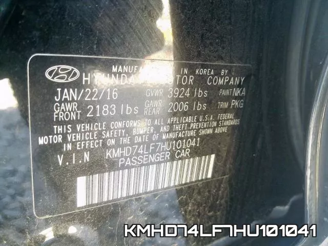 KMHD74LF7HU101041 фото 2