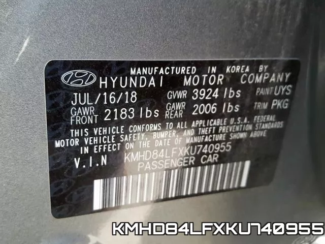 KMHD84LFXKU740955 фото 2