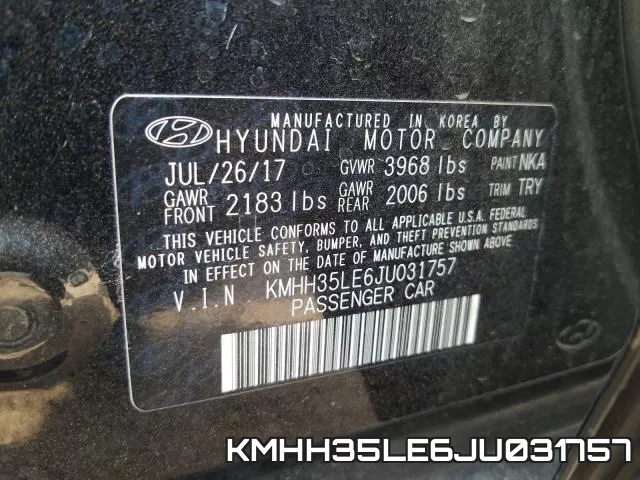 KMHH35LE6JU031757 фото 2
