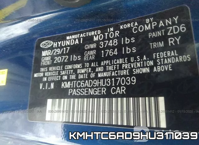 KMHTC6AD9HU317039 фото 10