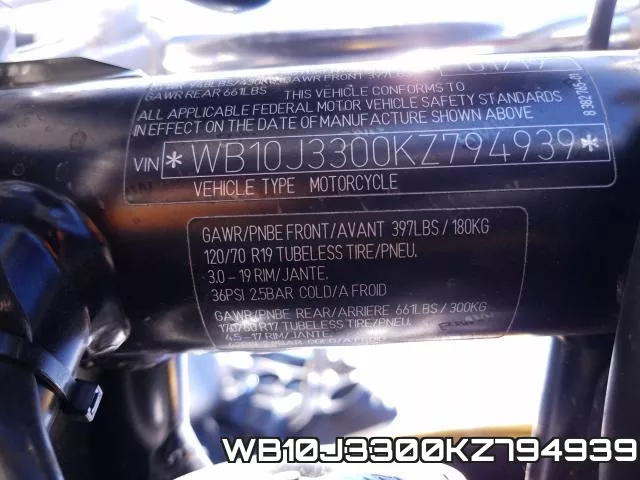 WB10J3300KZ794939 фото 2