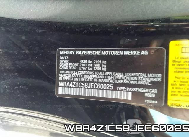 WBA4Z1C58JEC60025 фото 10