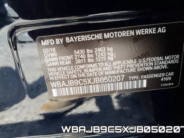 WBAJB9C5XJB050207 фото 2