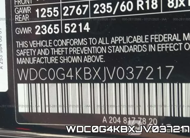 WDC0G4KBXJV037217 фото 10