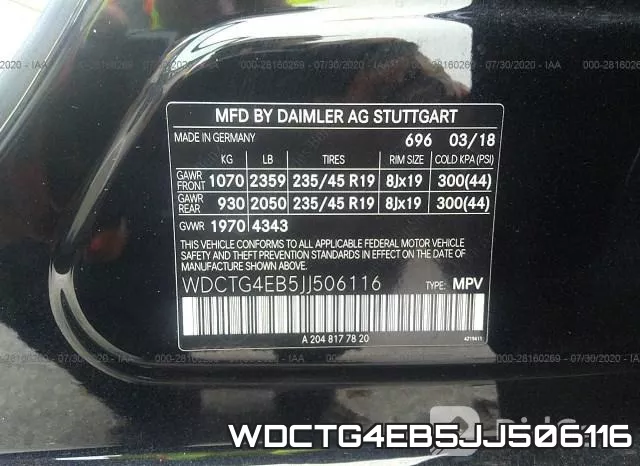 WDCTG4EB5JJ506116 фото 10