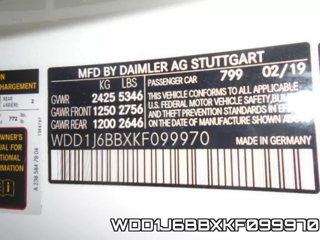WDD1J6BBXKF099970 фото 9