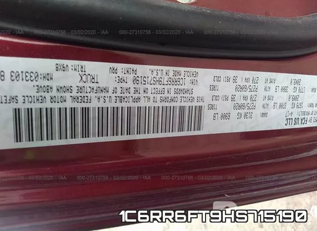 1C6RR6FT9HS715190 фото 10
