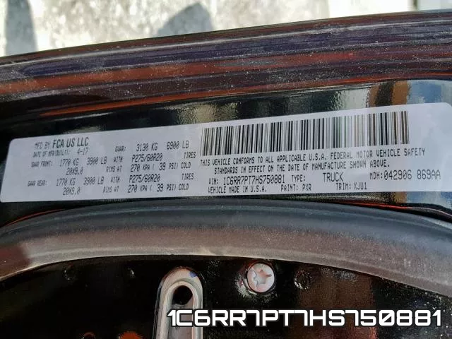 1C6RR7PT7HS750881 фото 2