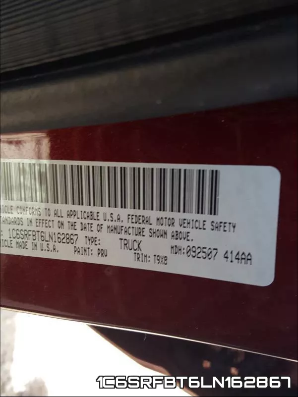 1C6SRFBT6LN162867 фото 2