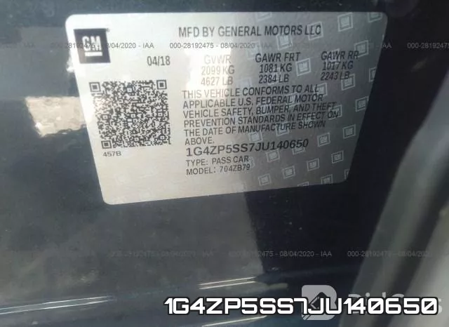 1G4ZP5SS7JU140650 фото 10