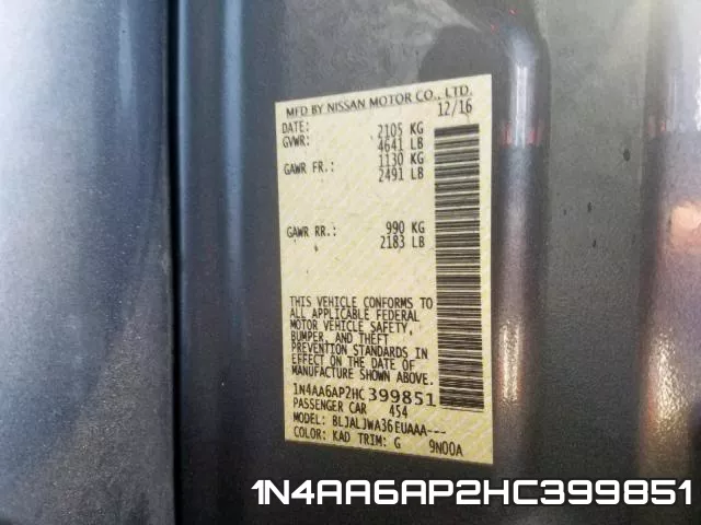 1N4AA6AP2HC399851 фото 2
