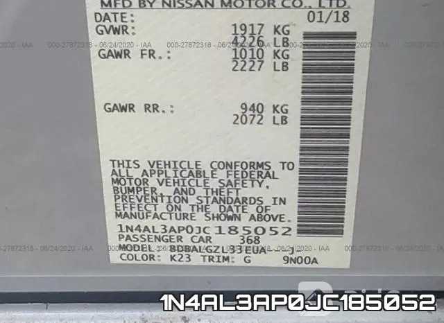 1N4AL3AP0JC185052 фото 10
