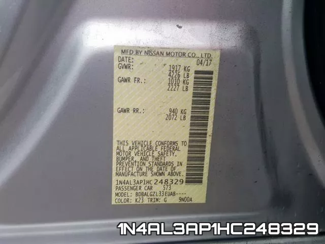 1N4AL3AP1HC248329 фото 2