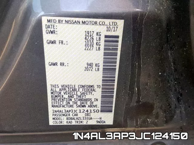 1N4AL3AP3JC124150 фото 2
