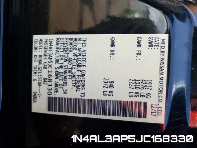 1N4AL3AP5JC168330 фото 2