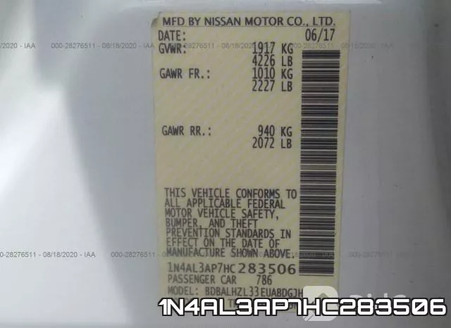 1N4AL3AP7HC283506 фото 10