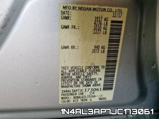 1N4AL3AP7JC173061 фото 2