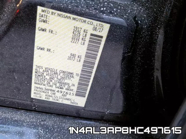 1N4AL3AP8HC497615 фото 2