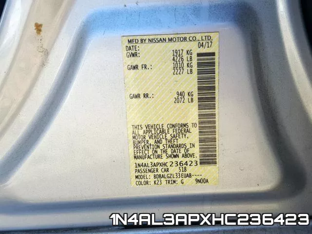 1N4AL3APXHC236423 фото 2