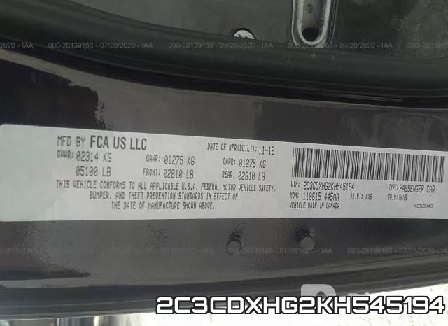 2C3CDXHG2KH545194 фото 10