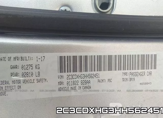 2C3CDXHG3HH562451 фото 9