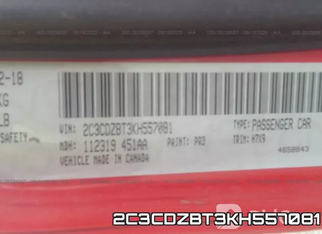 2C3CDZBT3KH557081 фото 10