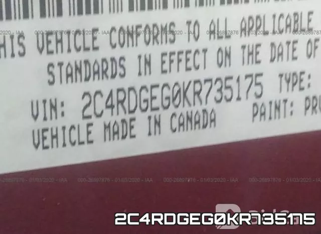 2C4RDGEG0KR735175 фото 10