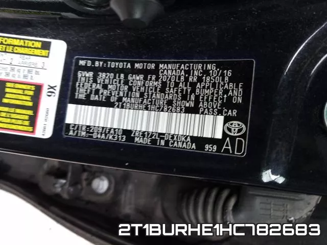 2T1BURHE1HC782683 фото 2