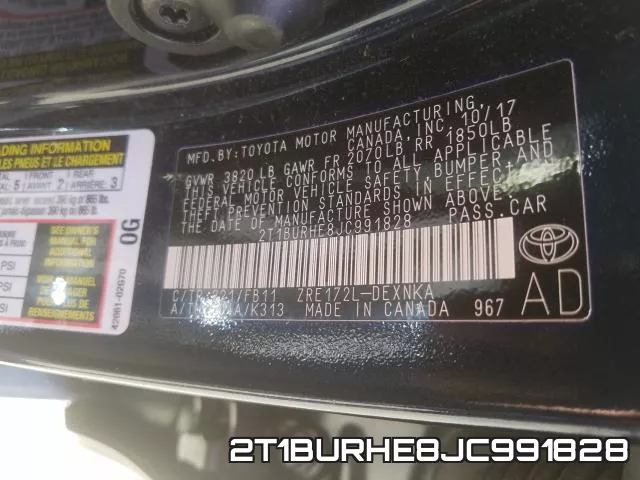 2T1BURHE8JC991828 фото 2