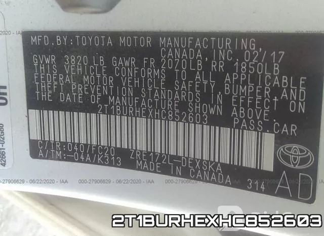 2T1BURHEXHC852603 фото 10