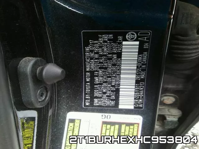 2T1BURHEXHC953804 фото 2