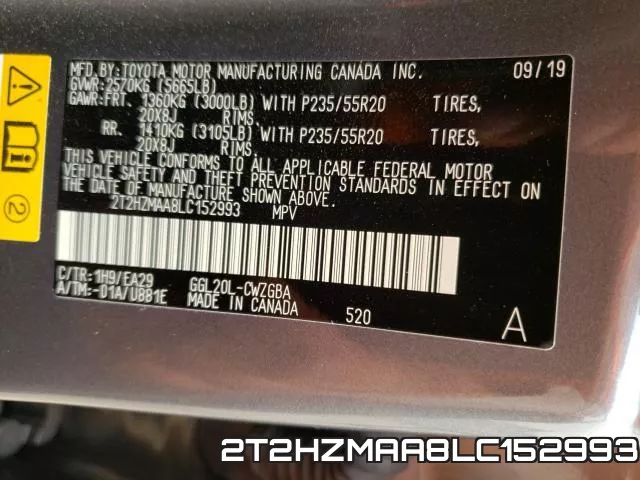 2T2HZMAA8LC152993 фото 2