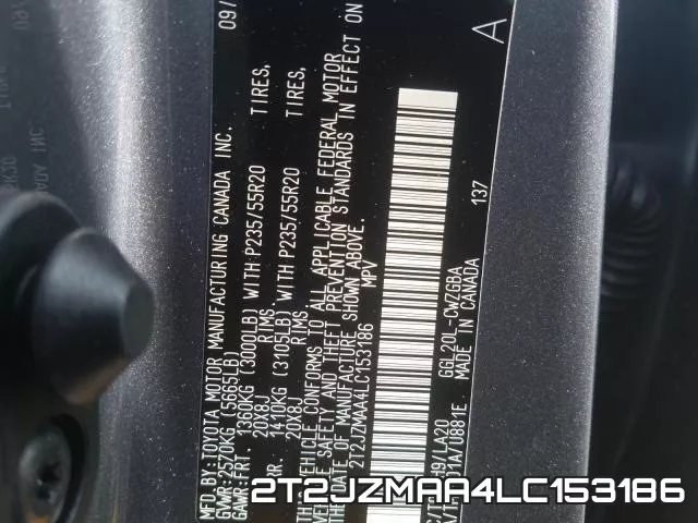 2T2JZMAA4LC153186 фото 2