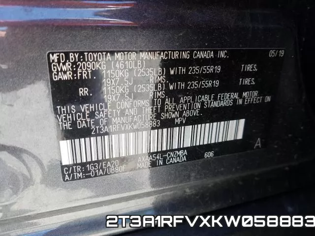 2T3A1RFVXKW058883 фото 2