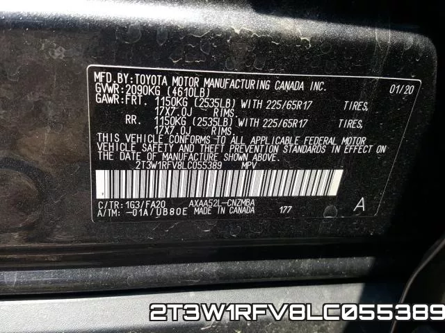 2T3W1RFV8LC055389 фото 2