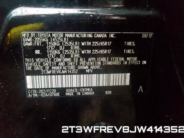 2T3WFREV8JW414352 фото 2