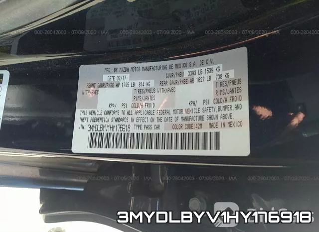 3MYDLBYV1HY176918 фото 10