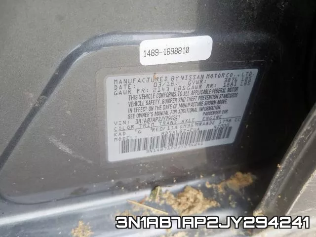 3N1AB7AP2JY294241 фото 2