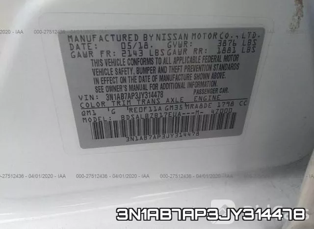 3N1AB7AP3JY314478 фото 10