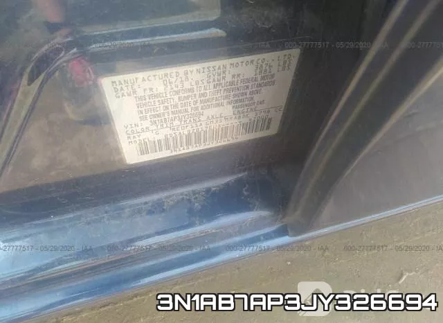 3N1AB7AP3JY326694 фото 10
