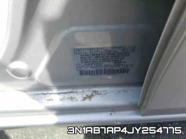 3N1AB7AP4JY254775 фото 2