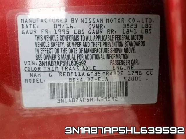 3N1AB7AP5HL639592 фото 2