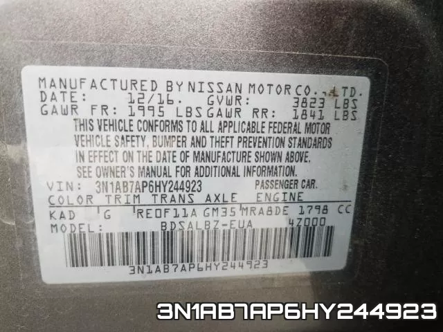 3N1AB7AP6HY244923 фото 2