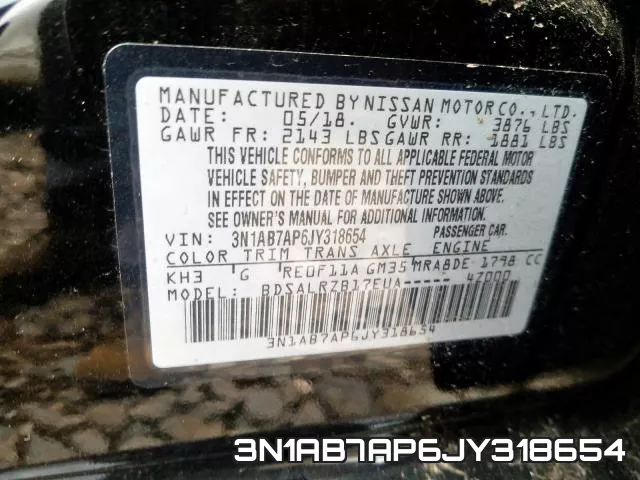 3N1AB7AP6JY318654 фото 2