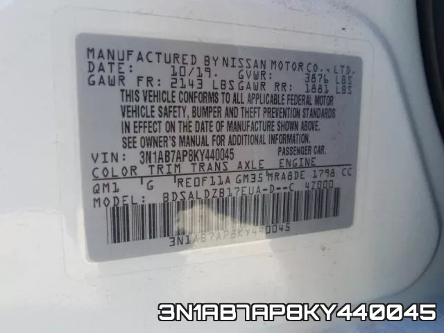 3N1AB7AP8KY440045 фото 2