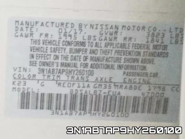 3N1AB7AP9HY260100 фото 2
