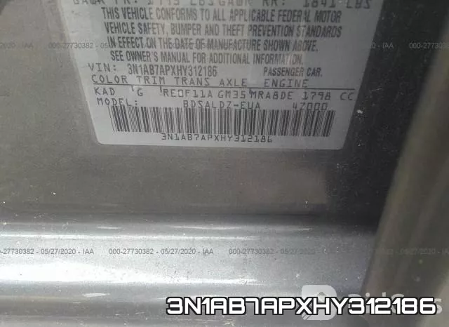 3N1AB7APXHY312186 фото 10