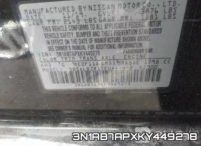 3N1AB7APXKY449278 фото 10